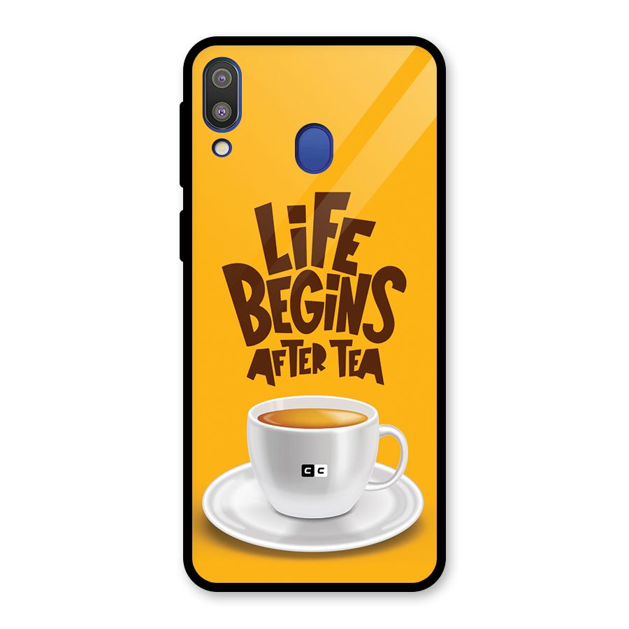 Begins After Tea Glass Back Case for Galaxy M20