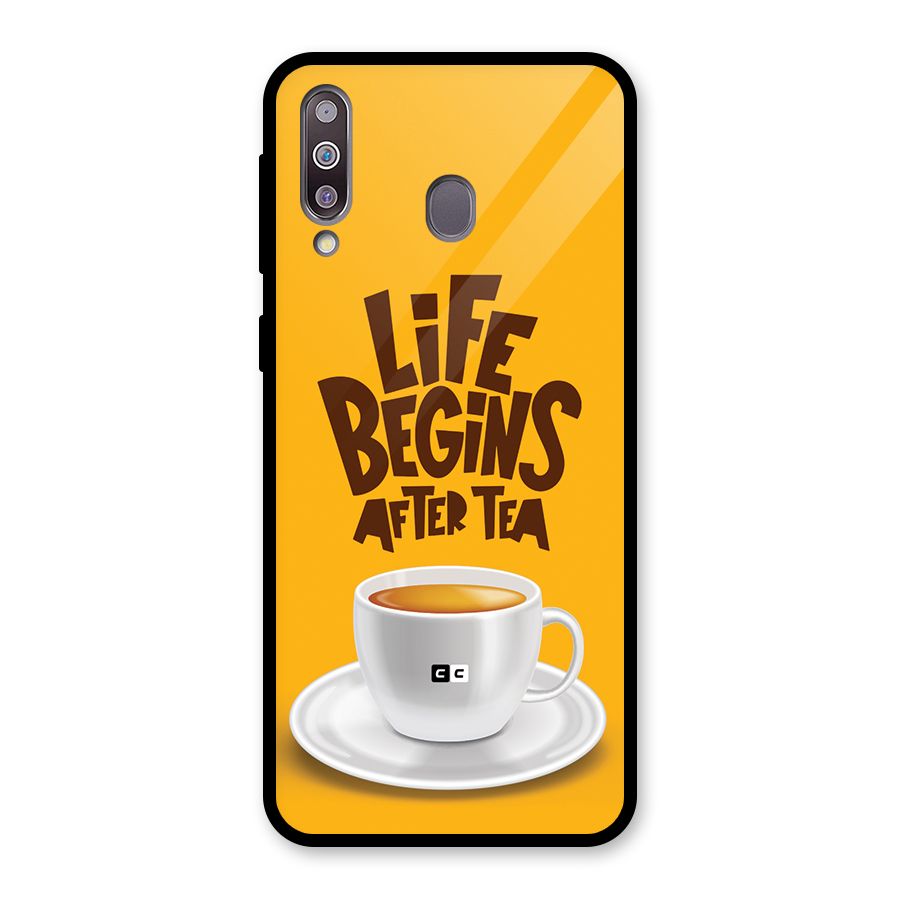 Begins After Tea Glass Back Case for Galaxy M30