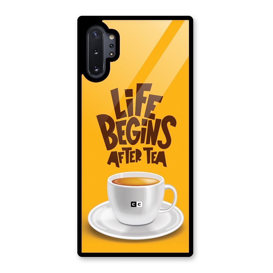 Begins After Tea Glass Back Case for Galaxy Note 10 Plus
