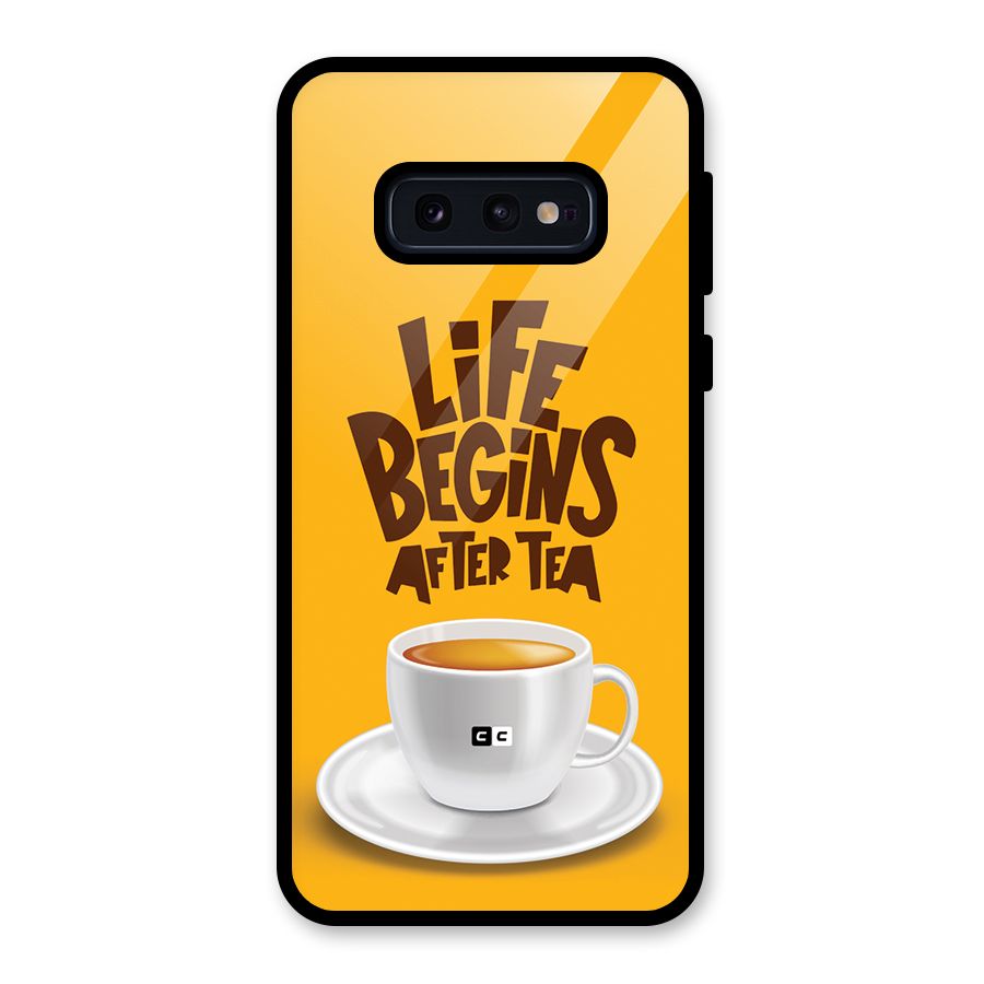 Begins After Tea Glass Back Case for Galaxy S10e