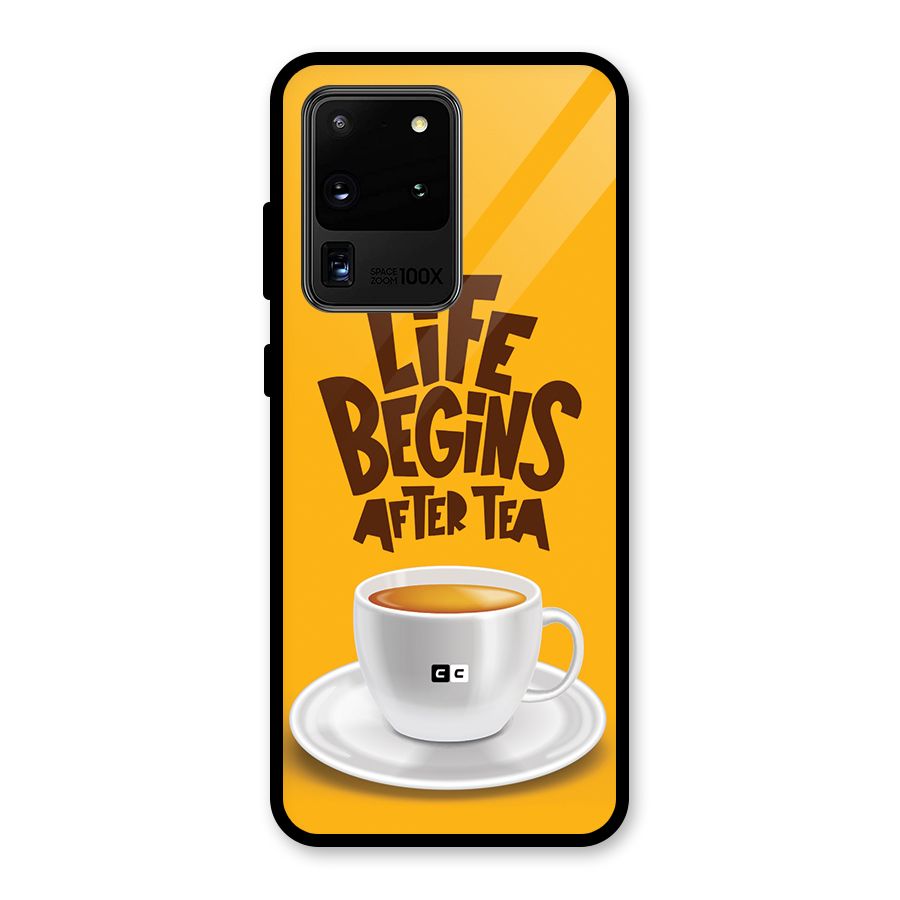 Begins After Tea Glass Back Case for Galaxy S20 Ultra