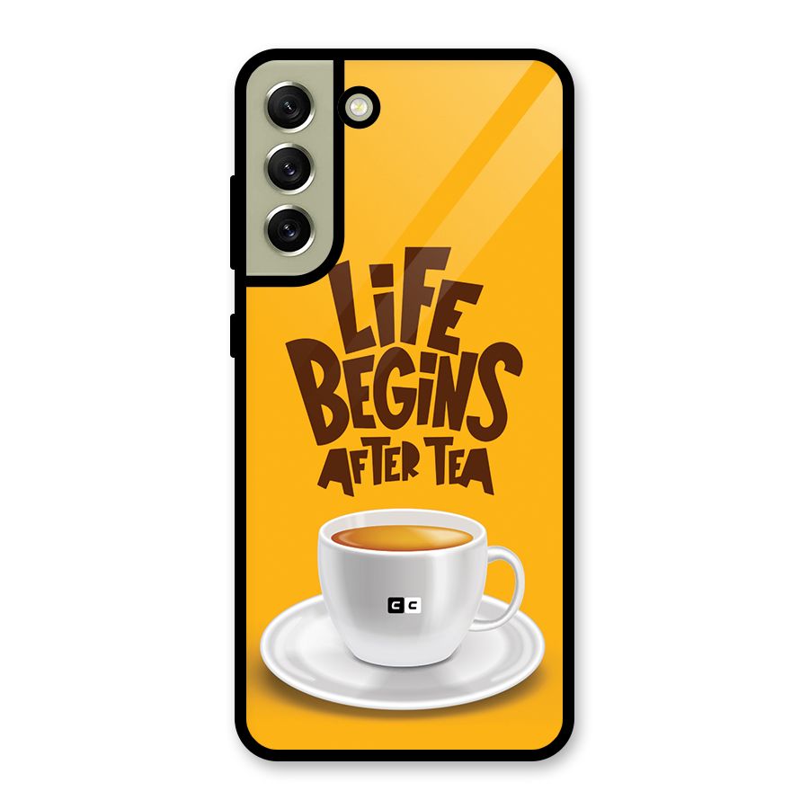Begins After Tea Glass Back Case for Galaxy S21 FE 5G