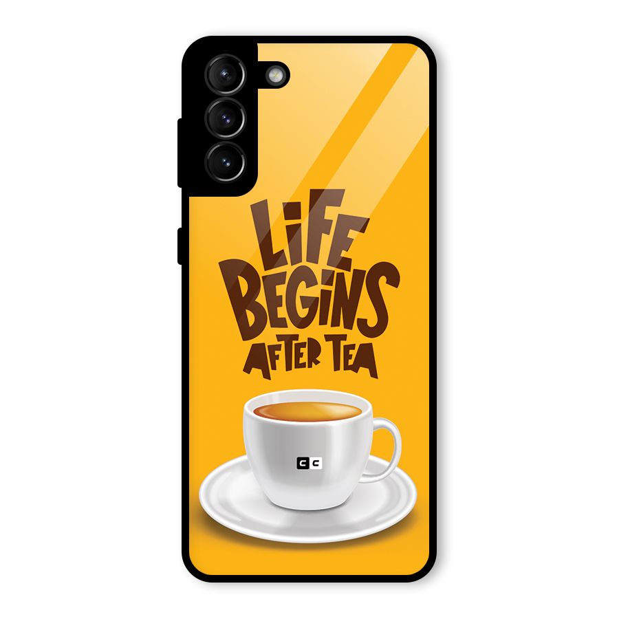 Begins After Tea Glass Back Case for Galaxy S21 Plus