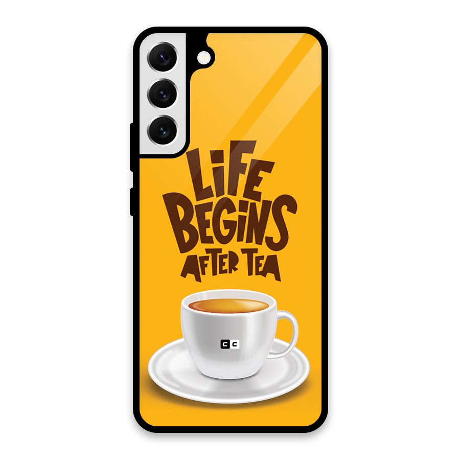 Begins After Tea Glass Back Case for Galaxy S22 Plus 5G