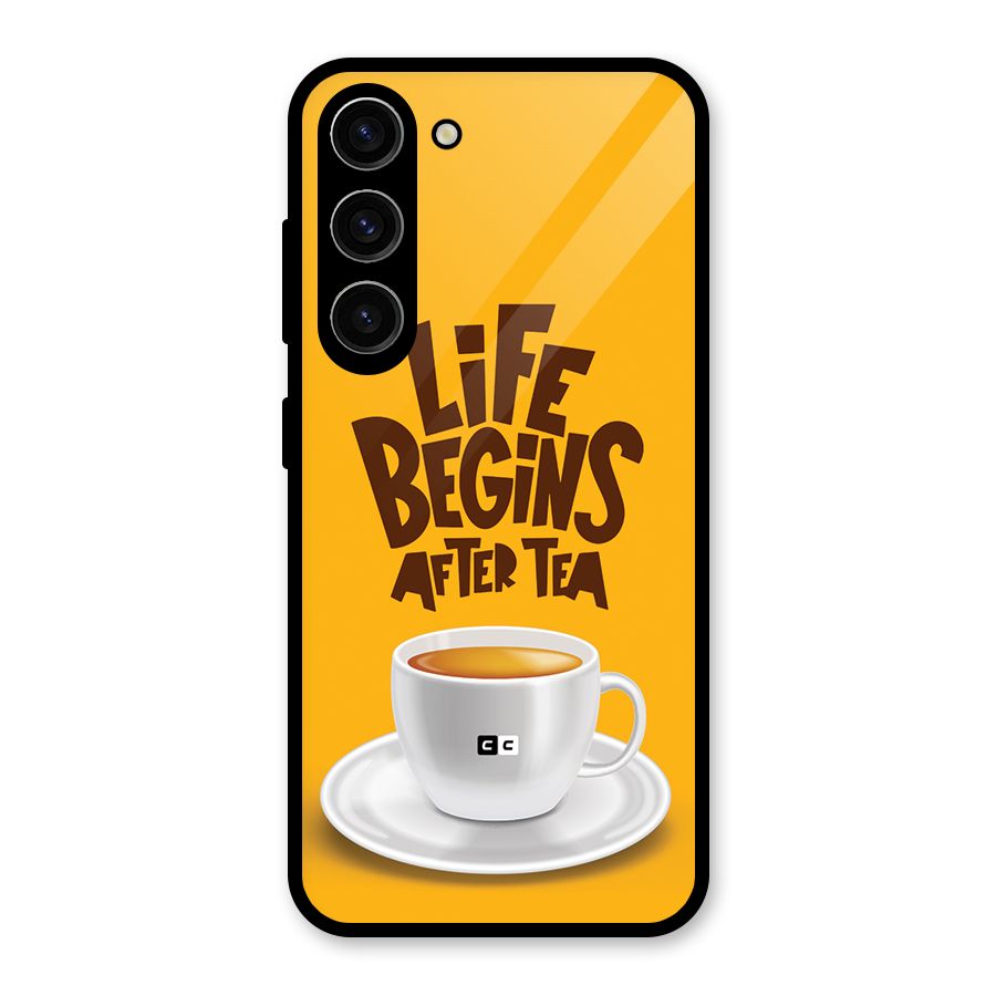 Begins After Tea Glass Back Case for Galaxy S23
