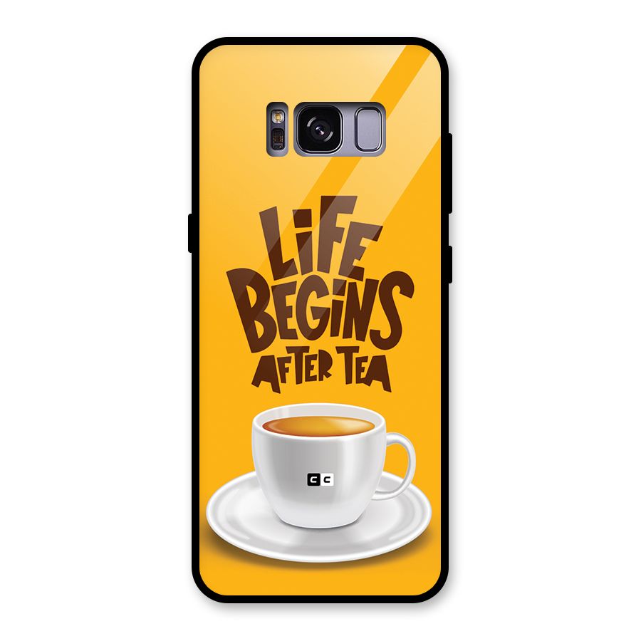 Begins After Tea Glass Back Case for Galaxy S8