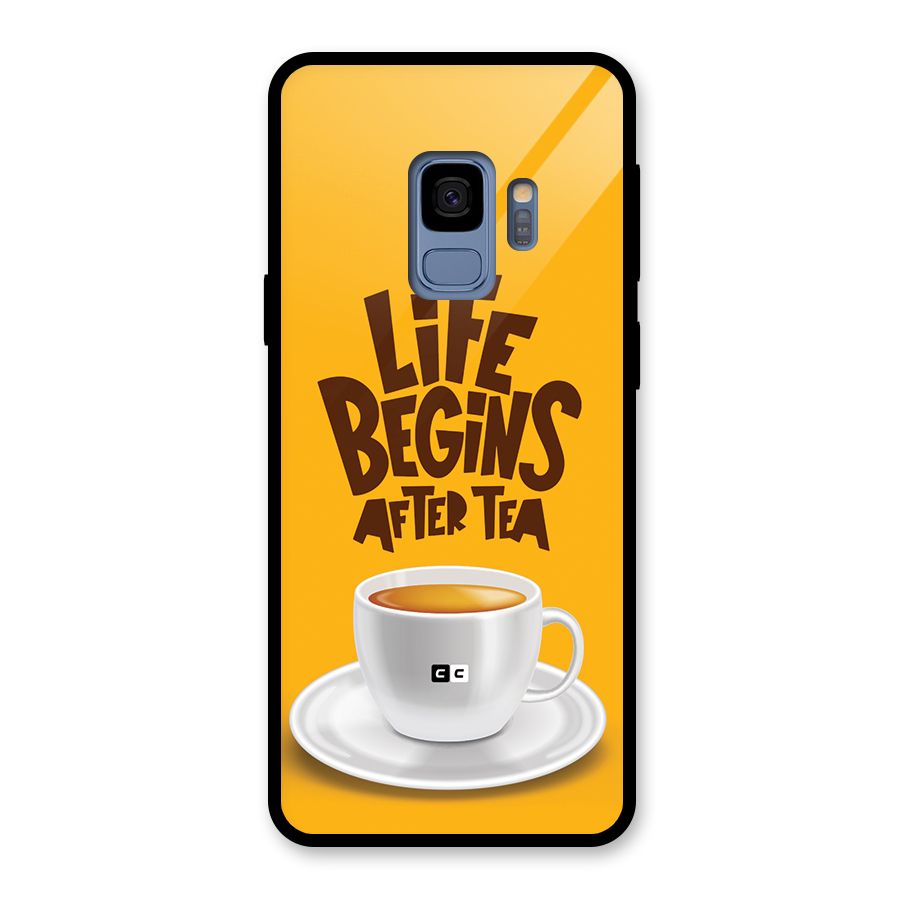 Begins After Tea Glass Back Case for Galaxy S9