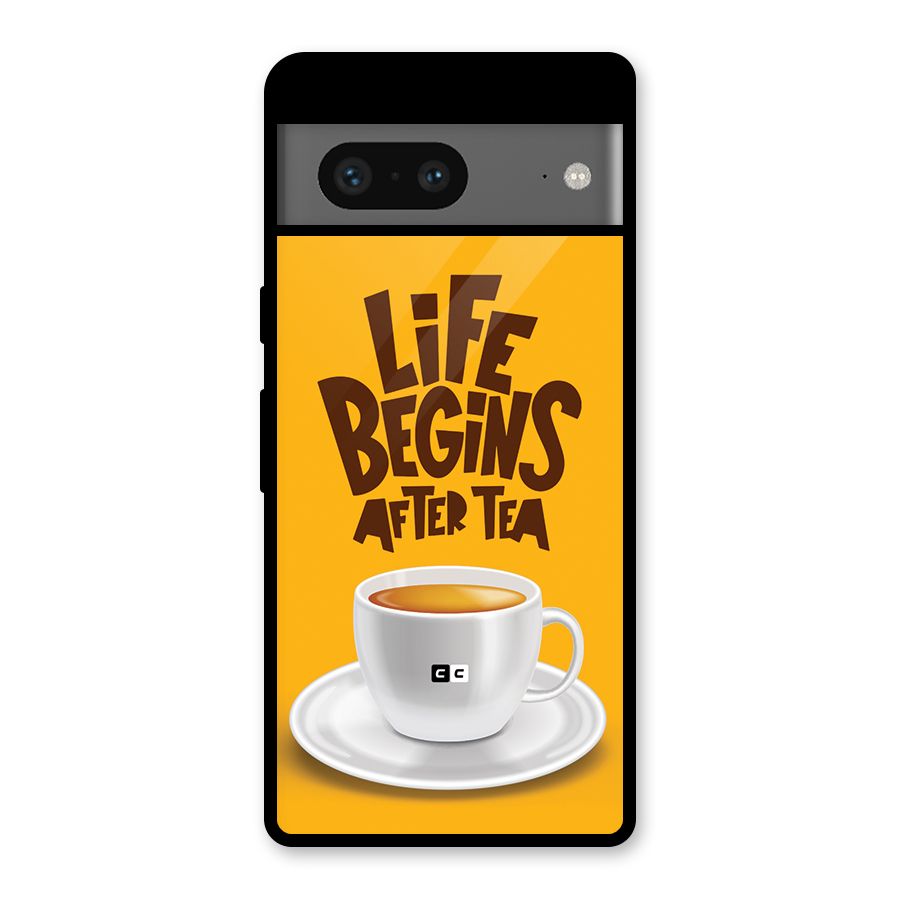 Begins After Tea Glass Back Case for Google Pixel 7