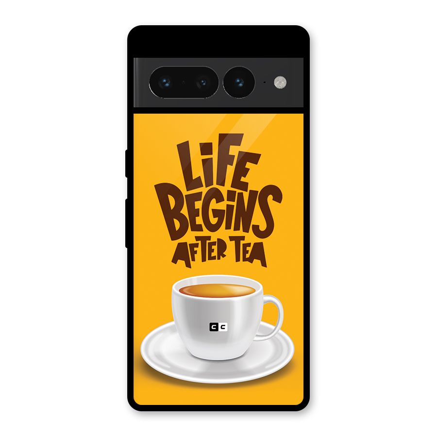 Begins After Tea Glass Back Case for Google Pixel 7 Pro