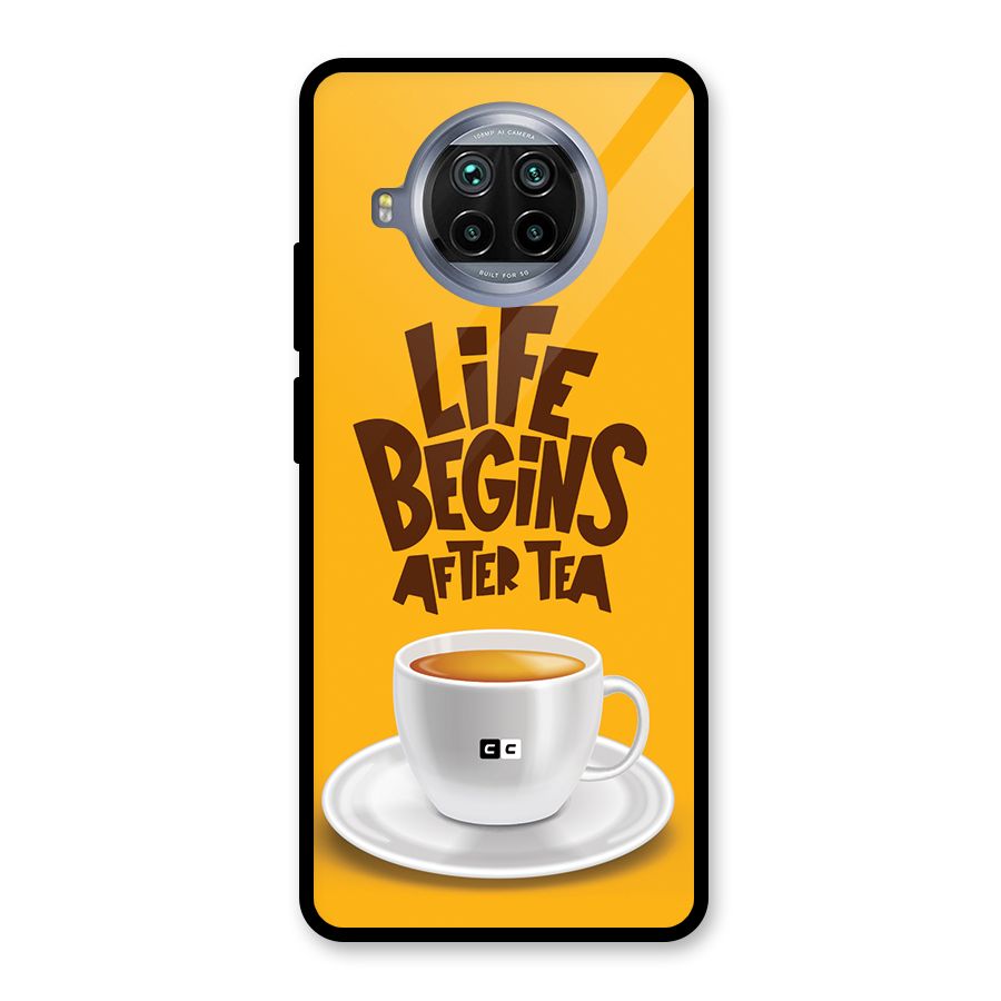 Begins After Tea Glass Back Case for Mi 10i