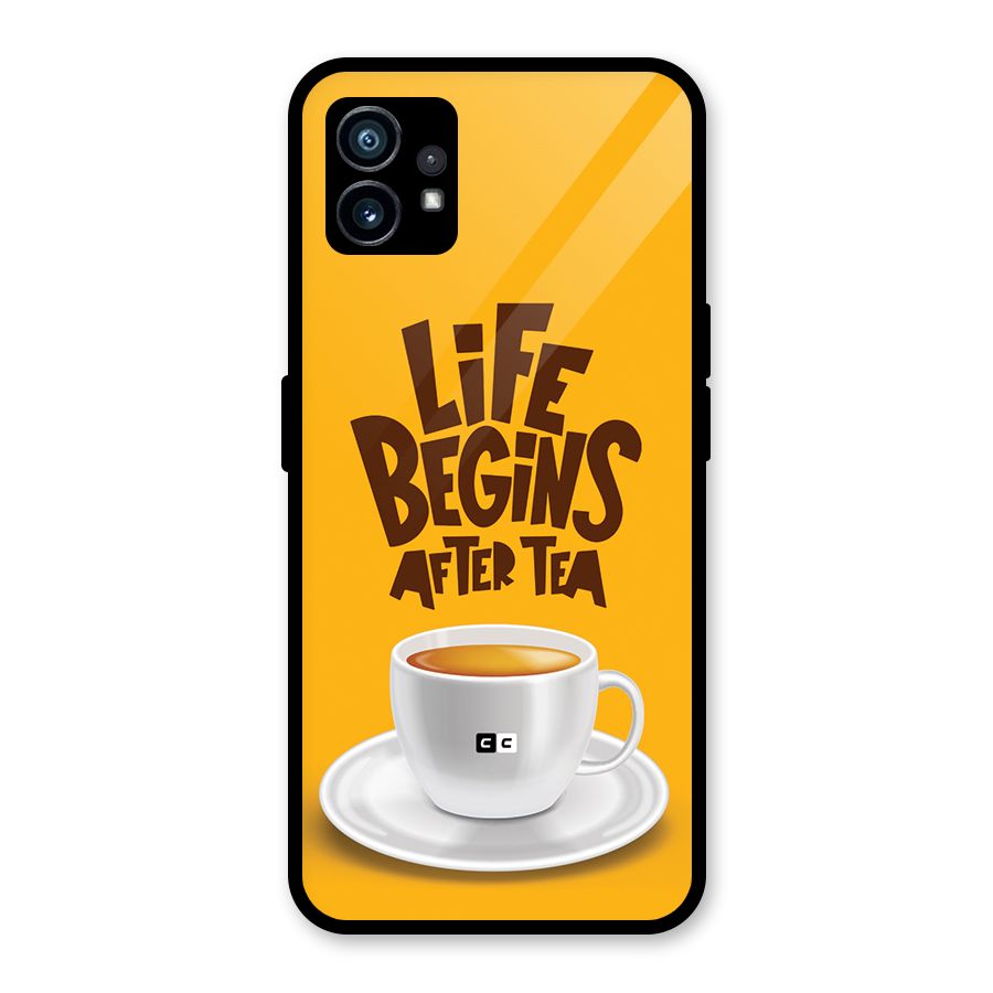Begins After Tea Glass Back Case for Nothing Phone 1