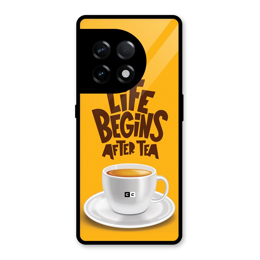 Begins After Tea Glass Back Case for OnePlus 11R