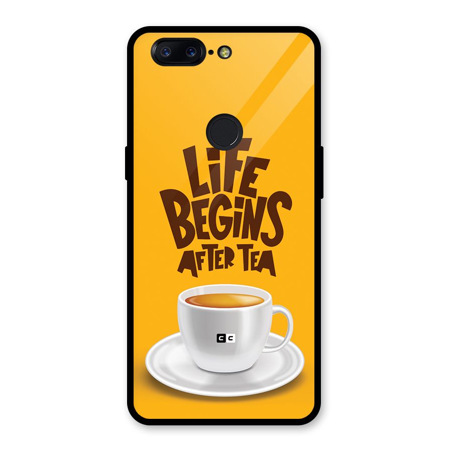 Begins After Tea Glass Back Case for OnePlus 5T