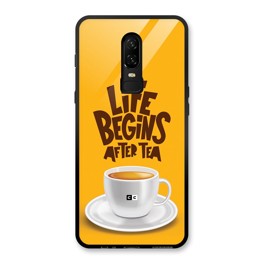 Begins After Tea Glass Back Case for OnePlus 6