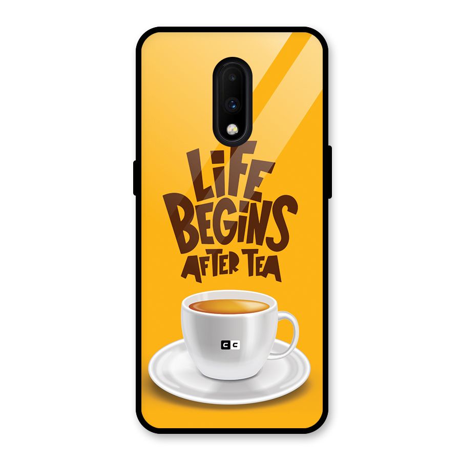 Begins After Tea Glass Back Case for OnePlus 7