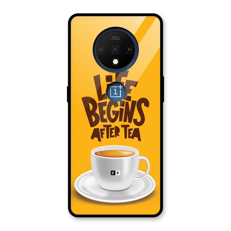 Begins After Tea Glass Back Case for OnePlus 7T