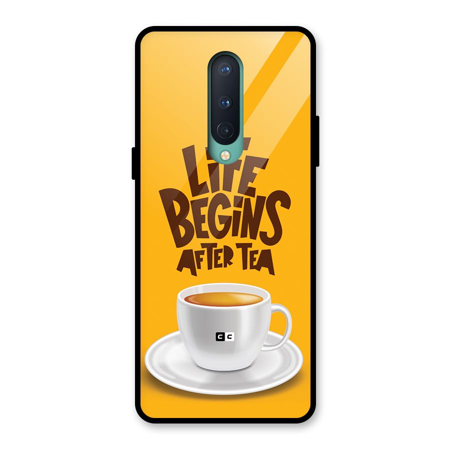 Begins After Tea Glass Back Case for OnePlus 8