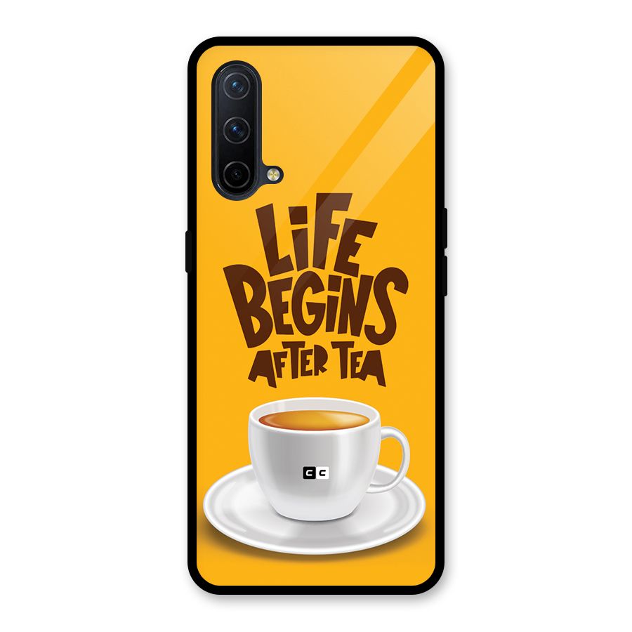 Begins After Tea Glass Back Case for OnePlus Nord CE 5G