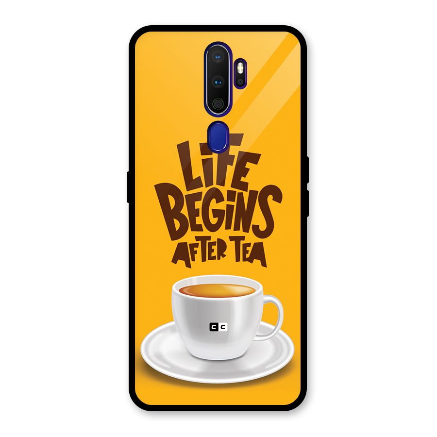 Begins After Tea Glass Back Case for Oppo A9 (2020)