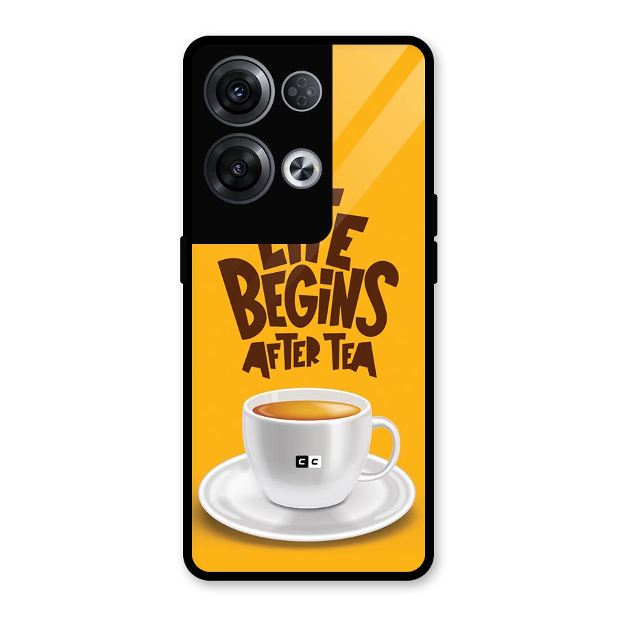 Begins After Tea Glass Back Case for Oppo Reno8 Pro 5G