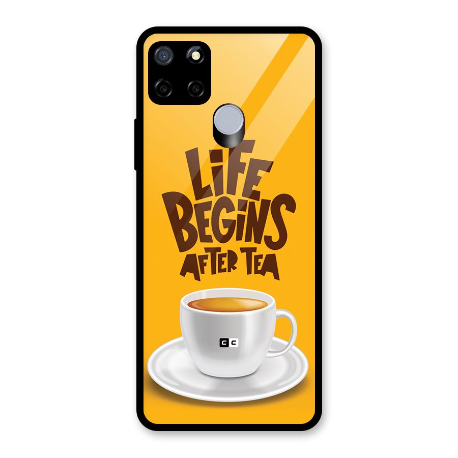 Begins After Tea Glass Back Case for Realme C12