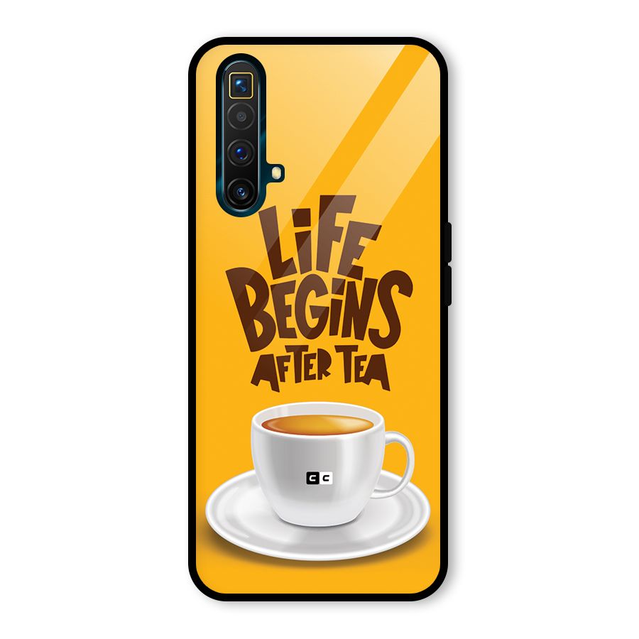 Begins After Tea Glass Back Case for Realme X3