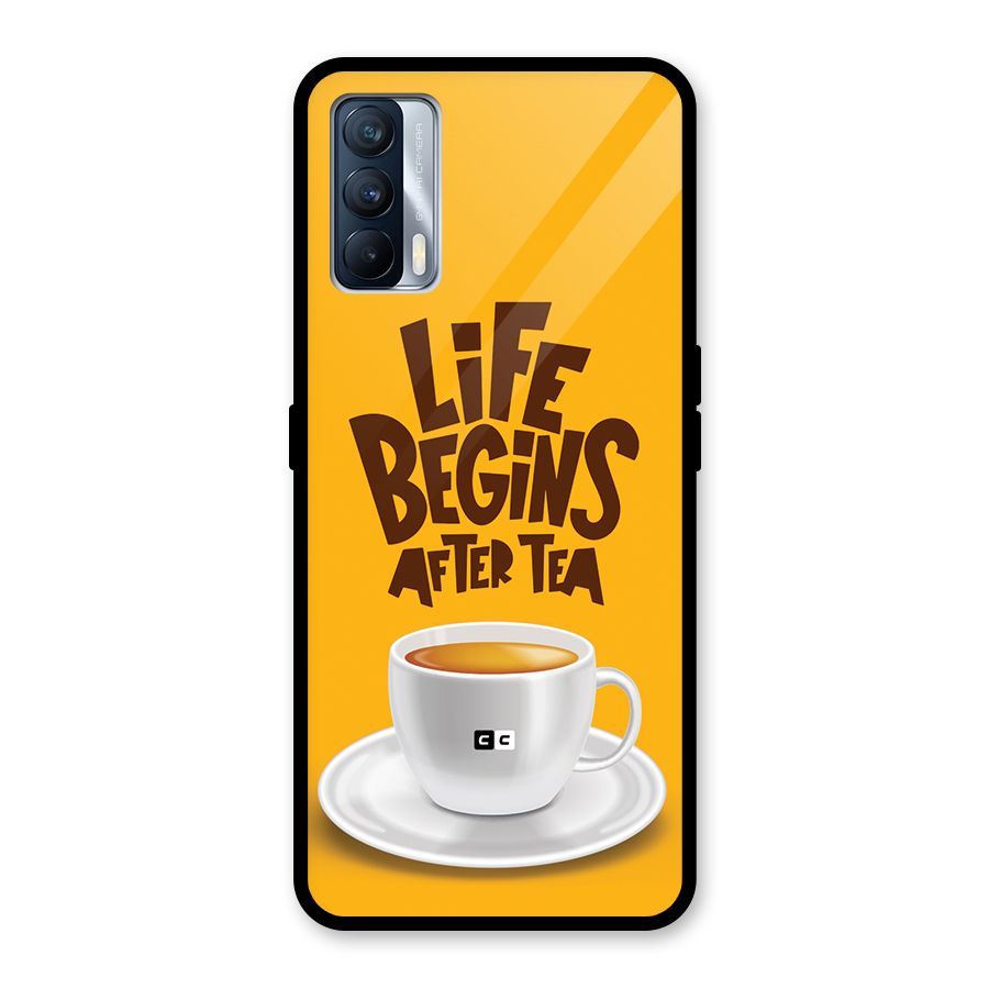 Begins After Tea Glass Back Case for Realme X7