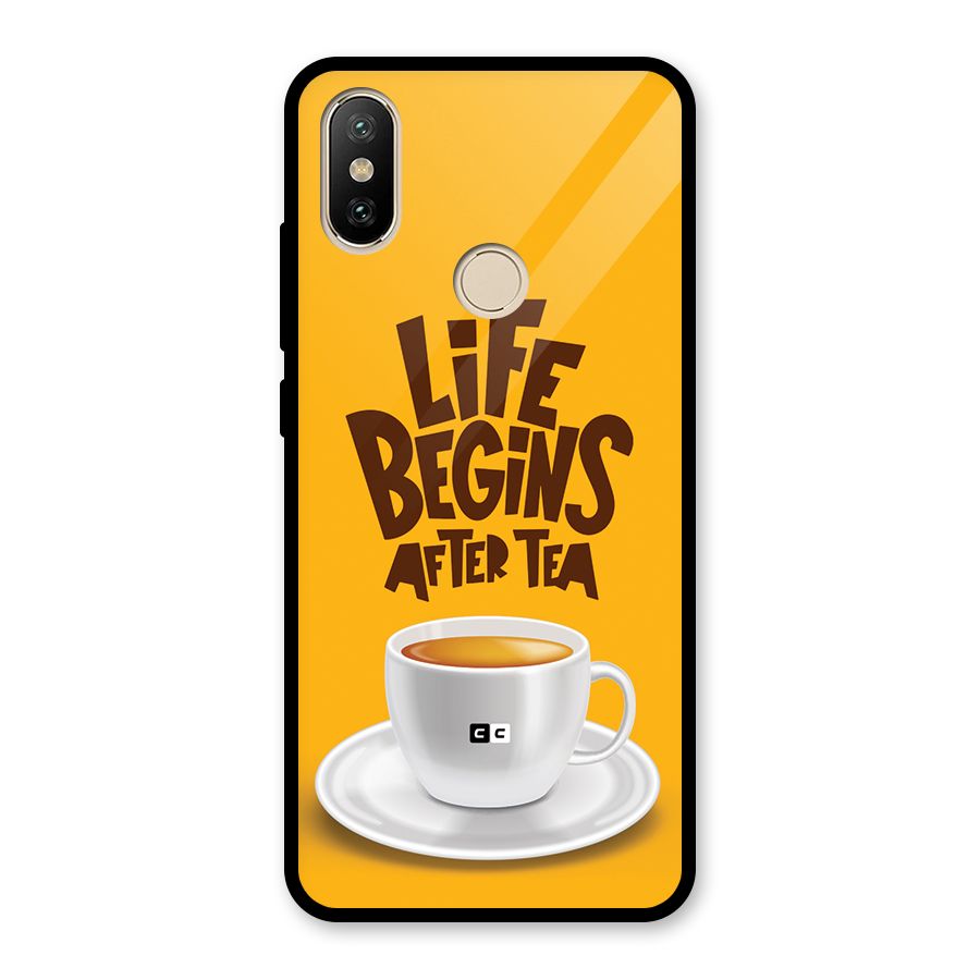 Begins After Tea Glass Back Case for Redmi A2