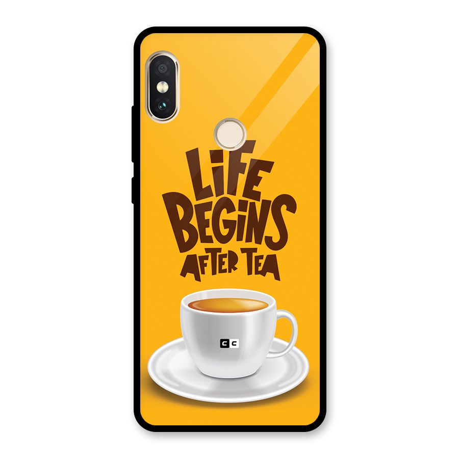 Begins After Tea Glass Back Case for Redmi Note 5 Pro