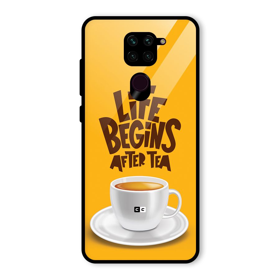 Begins After Tea Glass Back Case for Redmi Note 9