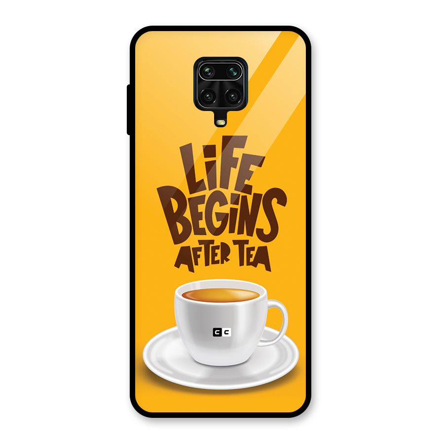 Begins After Tea Glass Back Case for Redmi Note 9 Pro