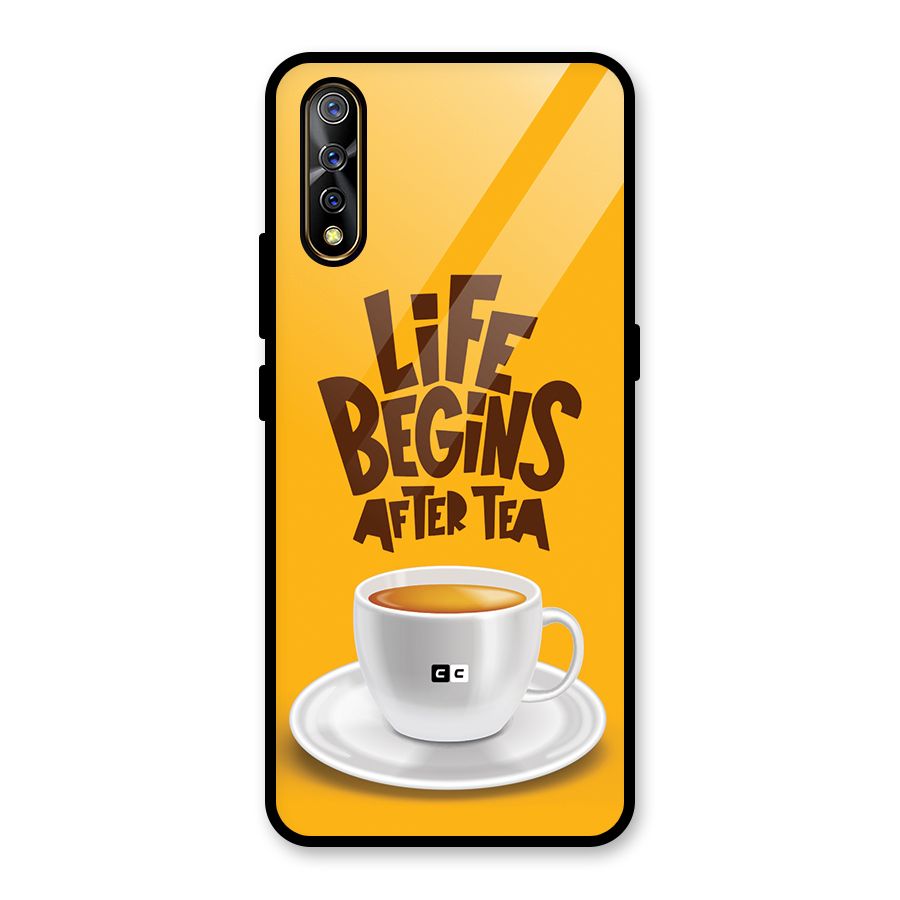 Begins After Tea Glass Back Case for Vivo S1