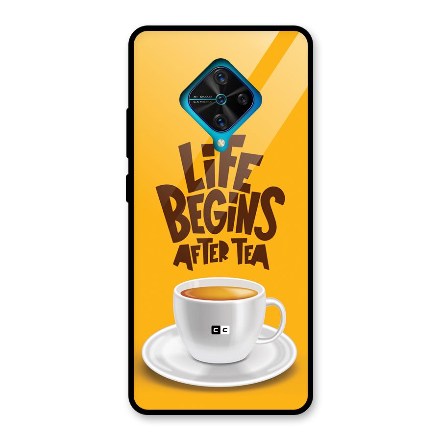 Begins After Tea Glass Back Case for Vivo S1 Pro