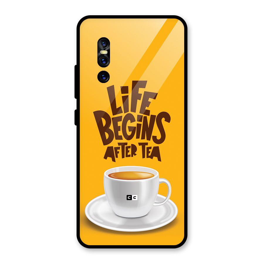 Begins After Tea Glass Back Case for Vivo V15 Pro