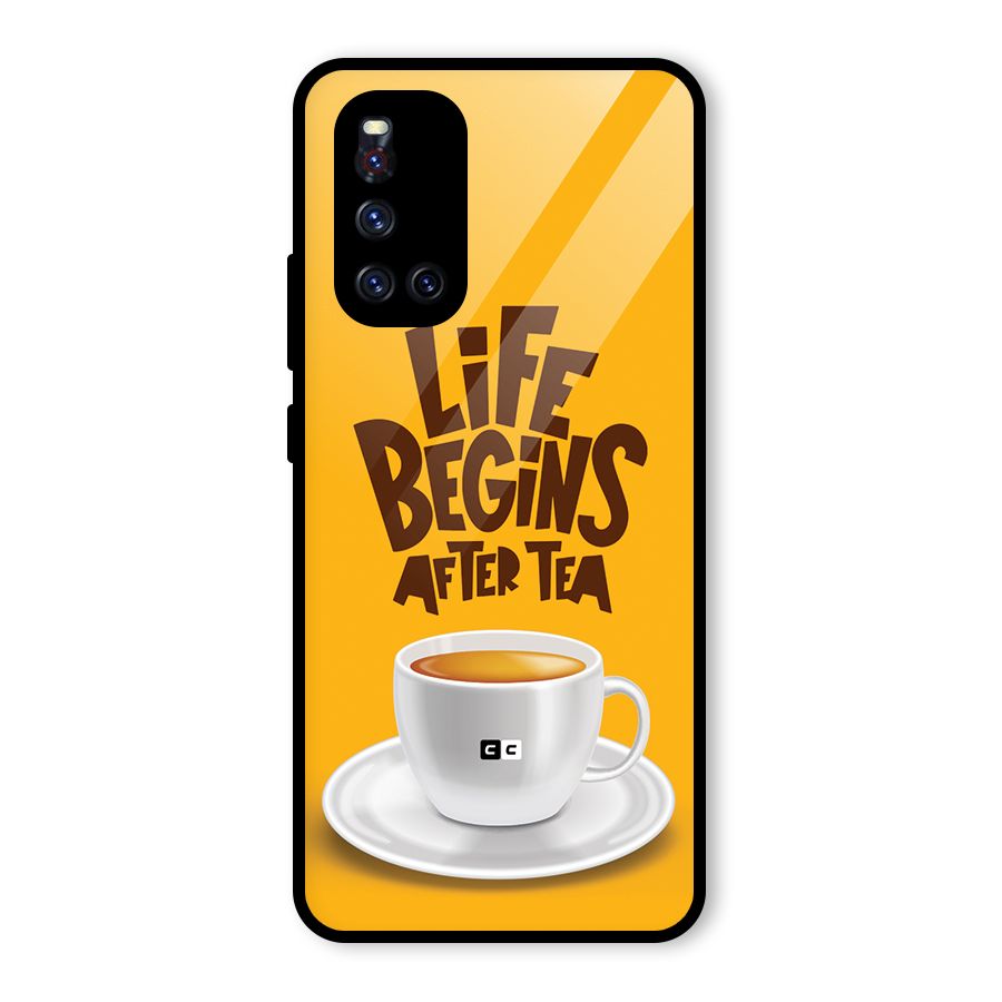 Begins After Tea Glass Back Case for Vivo V19
