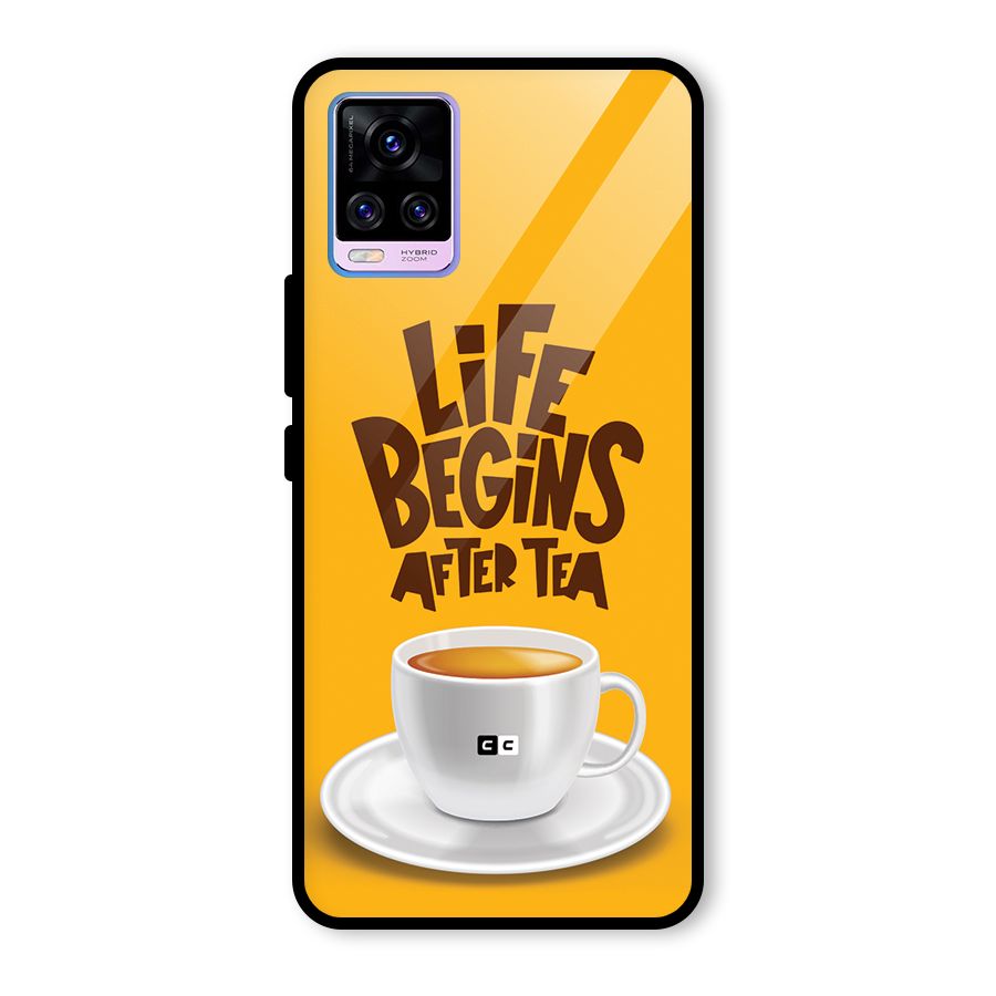 Begins After Tea Glass Back Case for Vivo V20 Pro