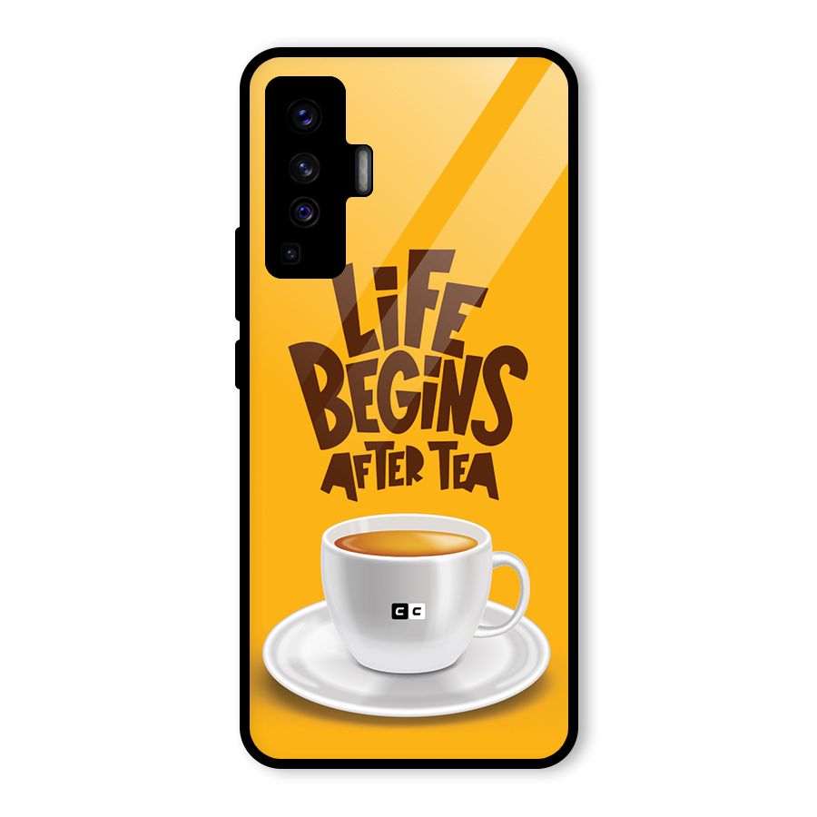 Begins After Tea Glass Back Case for Vivo X50