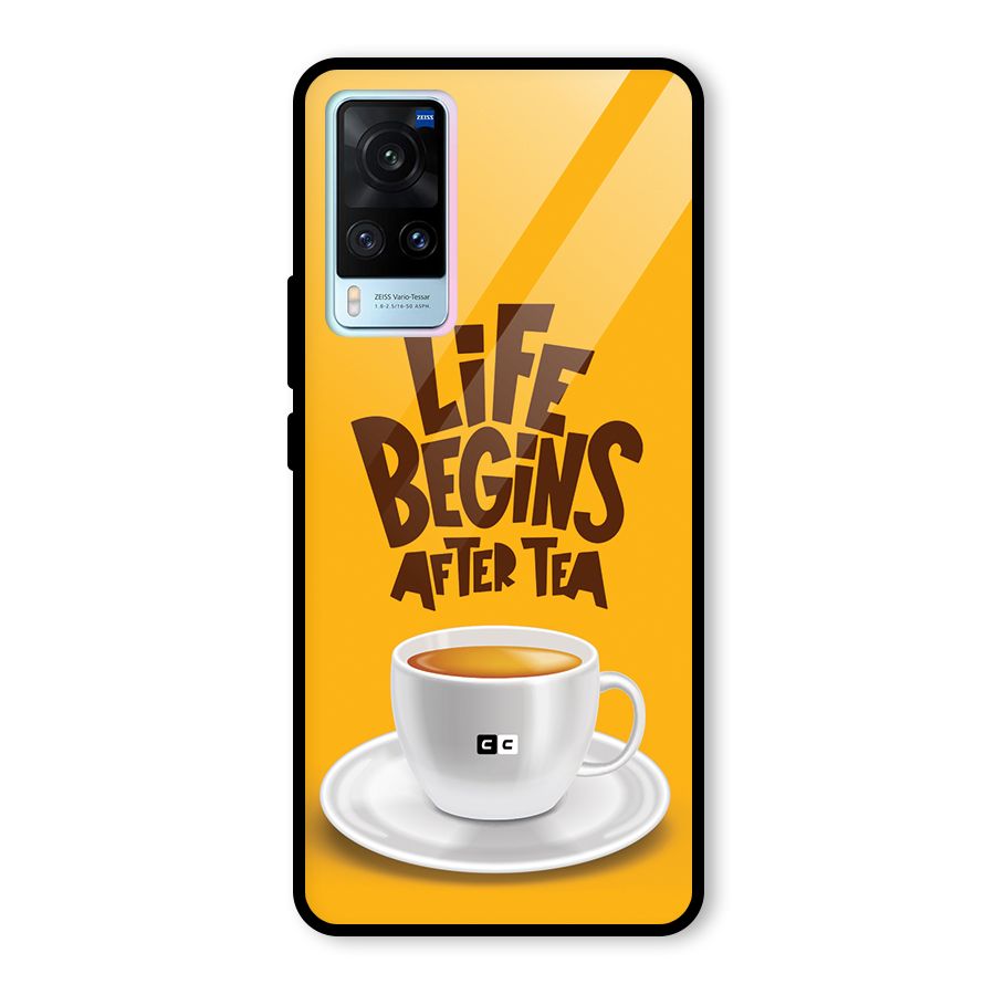 Begins After Tea Glass Back Case for Vivo X60