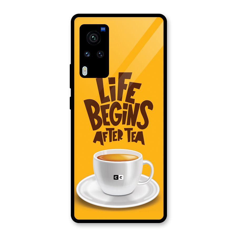Begins After Tea Glass Back Case for Vivo X60 Pro