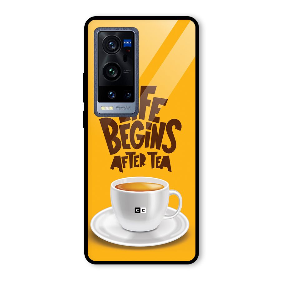 Begins After Tea Glass Back Case for Vivo X60 Pro Plus