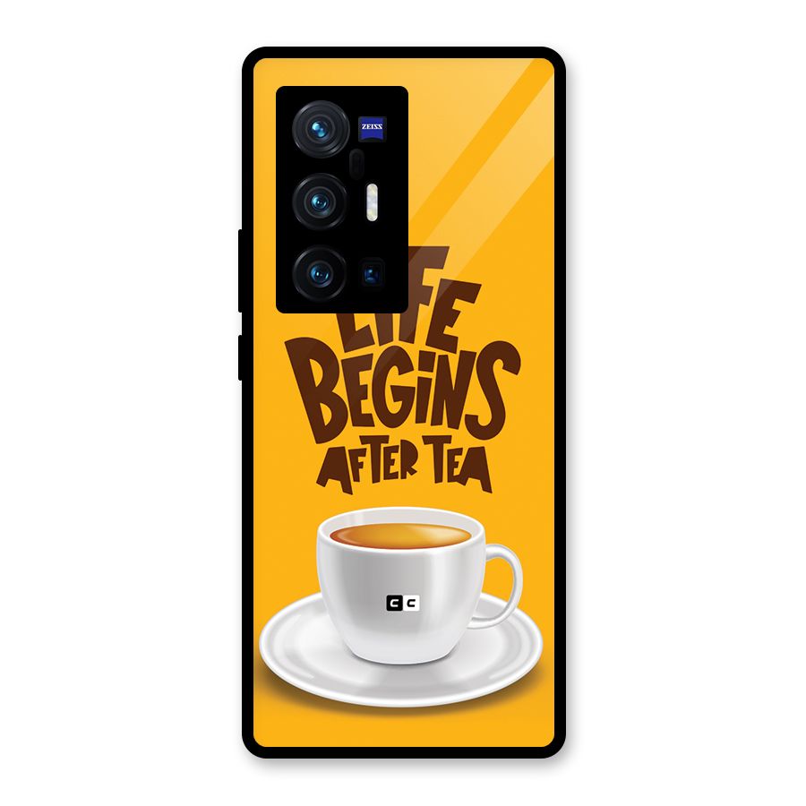 Begins After Tea Glass Back Case for Vivo X70 Pro Plus
