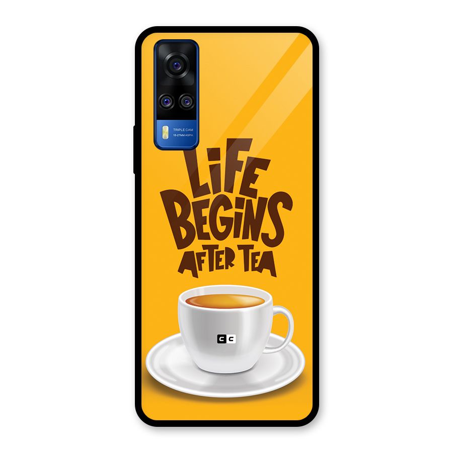 Begins After Tea Glass Back Case for Vivo Y31