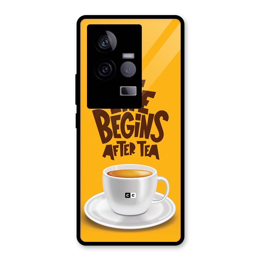 Begins After Tea Glass Back Case for Vivo iQOO 11 5G