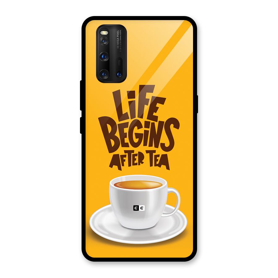 Begins After Tea Glass Back Case for Vivo iQOO 3