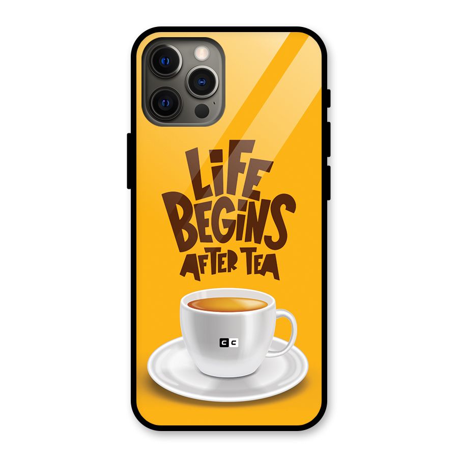 Begins After Tea Glass Back Case for iPhone 12 Pro Max