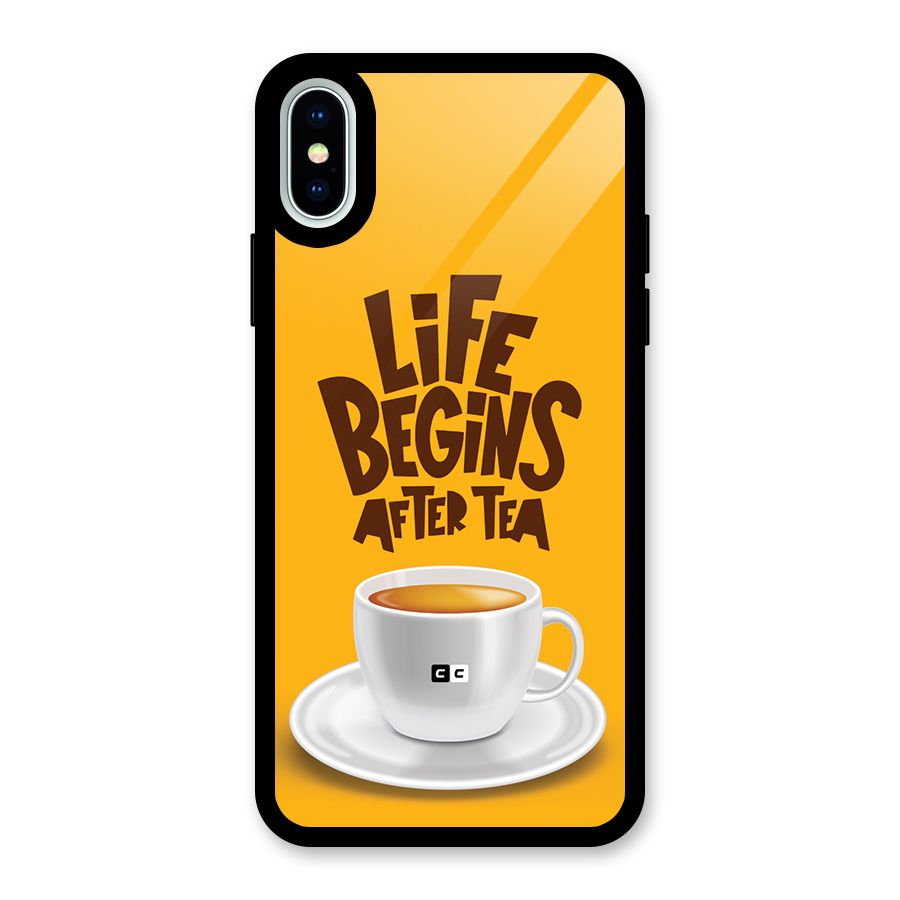 Begins After Tea Glass Back Case for iPhone XS