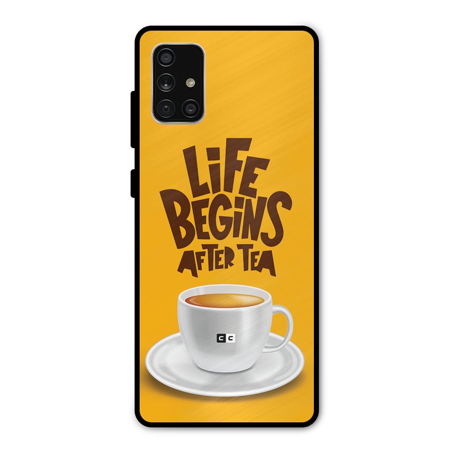 Begins After Tea Metal Back Case for Galaxy A71