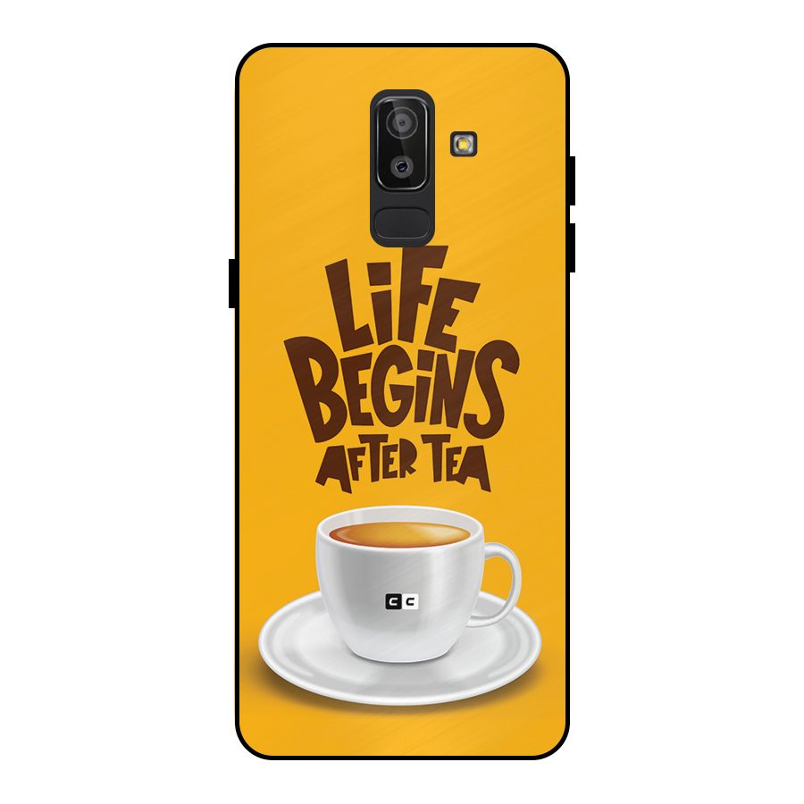 Begins After Tea Metal Back Case for Galaxy J8