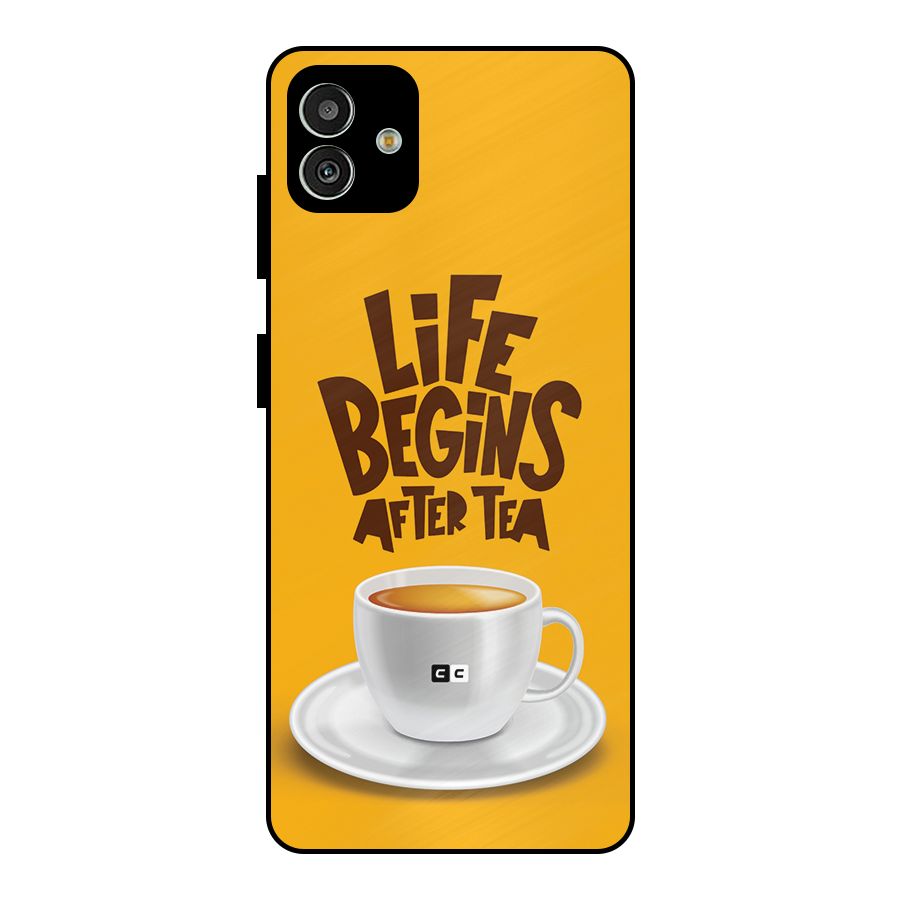 Begins After Tea Metal Back Case for Galaxy M13 5G