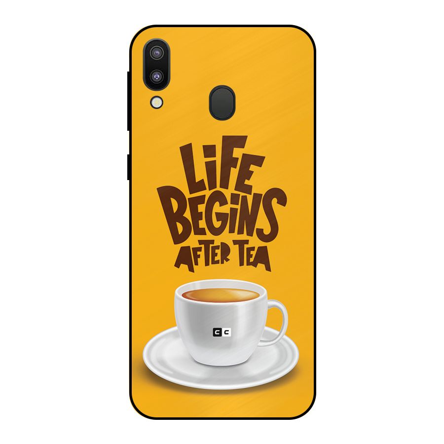 Begins After Tea Metal Back Case for Galaxy M20